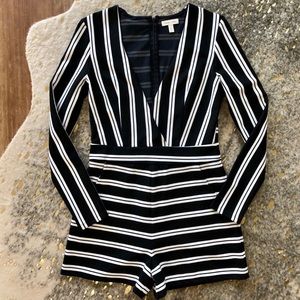 Silence + Noise Ponte Knit Romper Size Medium NWOT